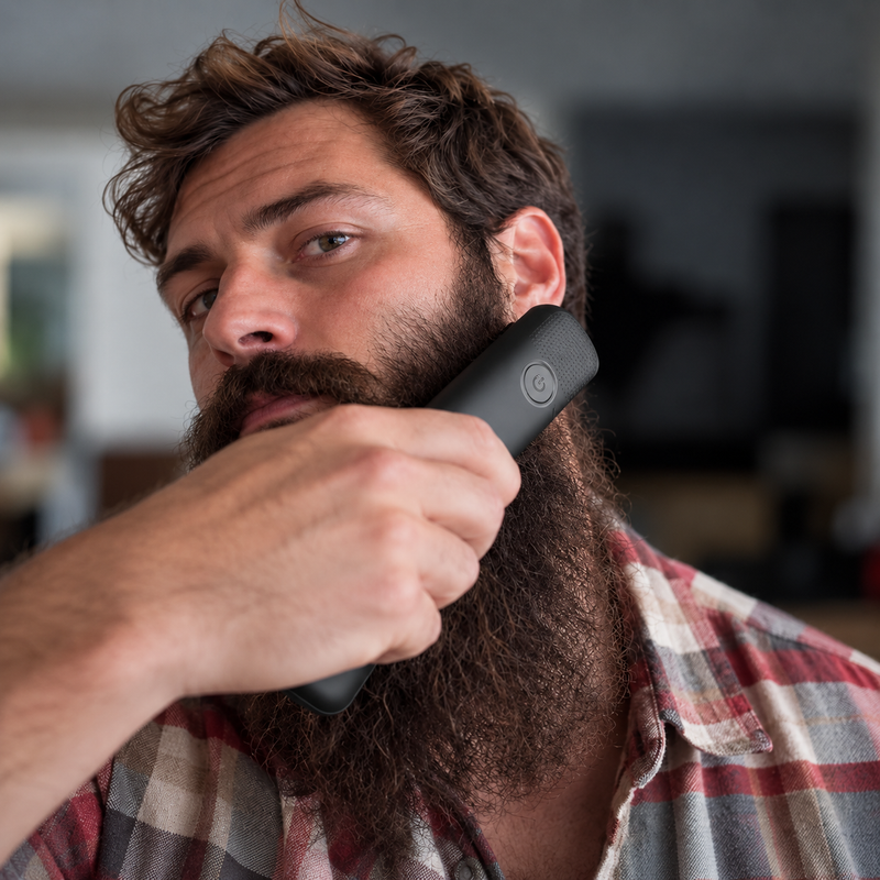 Straighten your beard in just 3 minutes, or until you've achieved your desired look.